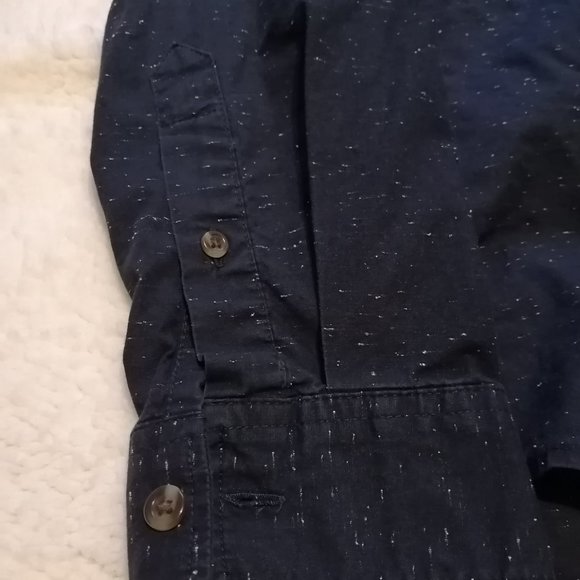 Old Navy, size M, navy blue button-down shirt - Picture 7 of 8